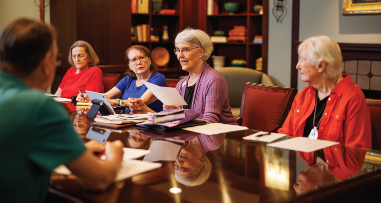 Pam with her geneology club